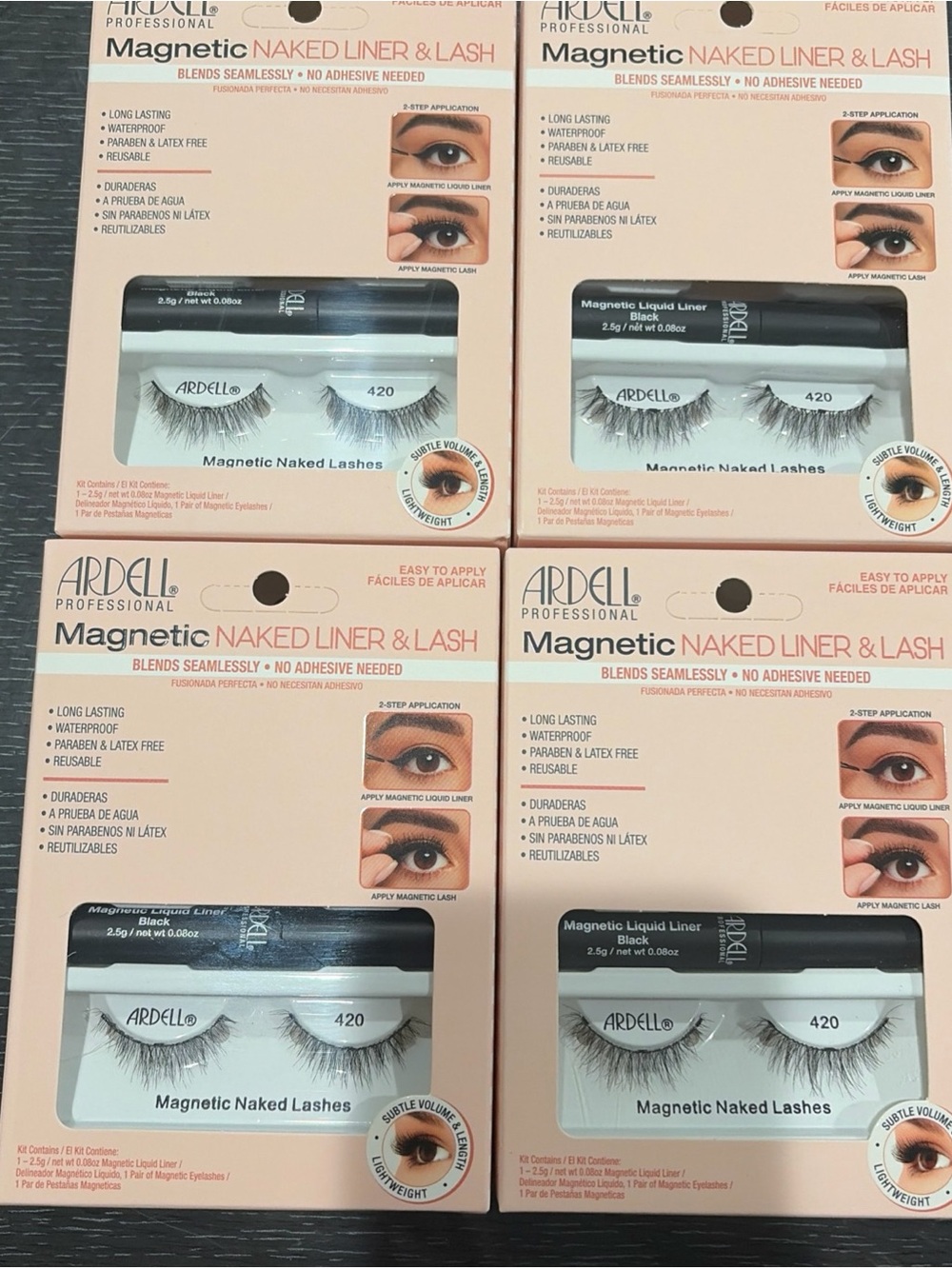 Ardell Magnetic Naked Liner & Lash Set - Black lot of 4
